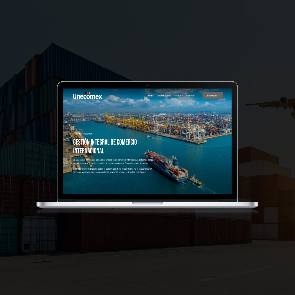 Diseño responsive de Unecomex optimizado para campañas de Google Ads